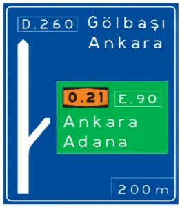 KAVŞAK ÖNCESİ YÖN LEVHASI